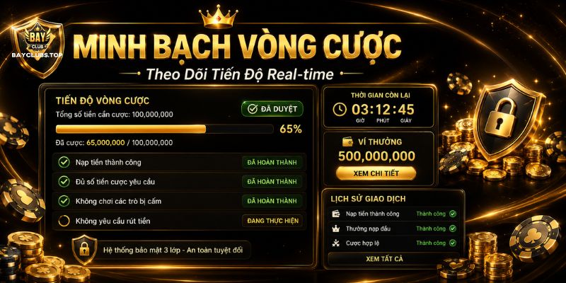 Khuyến mãi BAYCLUB luôn minh bạch trong số vòng cược