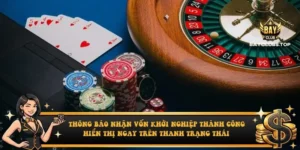 Thông báo nhận vốn khởi nghiệp thành công hiển thị ngay trên thanh trạng thái