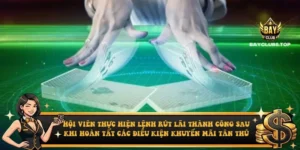 Hội viên thực hiện lệnh rút lãi thành công sau khi hoàn tất các điều kiện khuyến mãi tân thủ